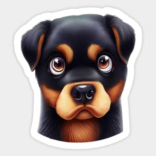 Charming Rottweiler Gaze Sticker